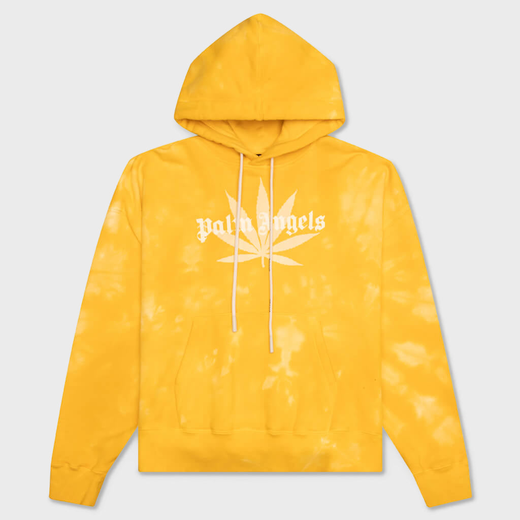 Leaf Tie Dye Hoodie - Yellow