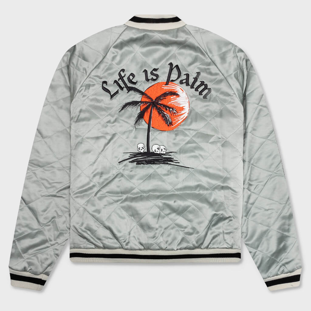Life Is Palm Souvenir Jacket - Grey/Black