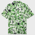 Marco Hibiscus Bowling Shirt - Green/White