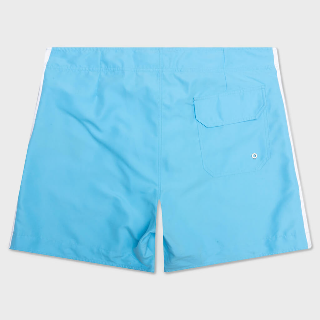 Monogram Swimshort - Light Blue/White