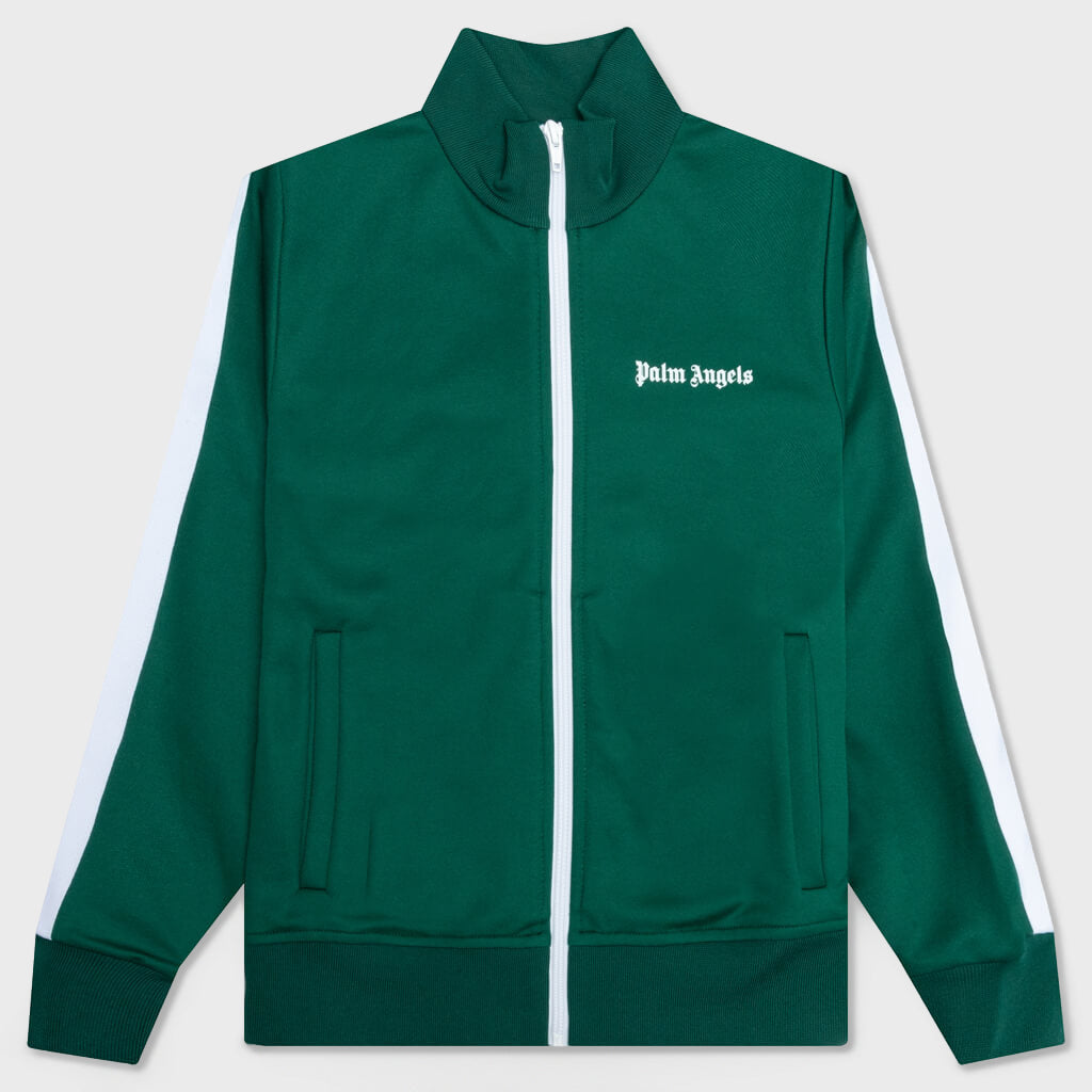 Kids Track Jacket - Forest Green/White