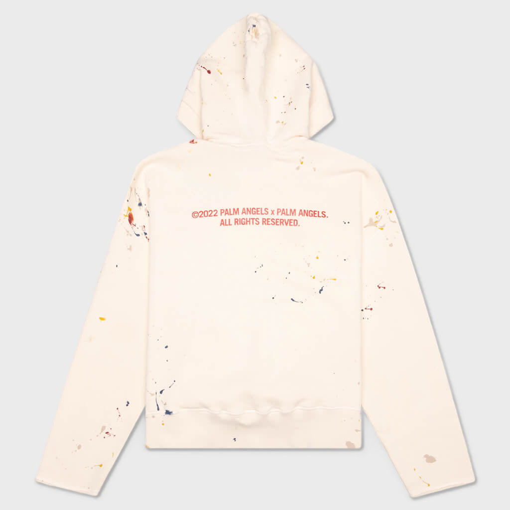 PXP Painted Raw Cut Hoodie - Off White