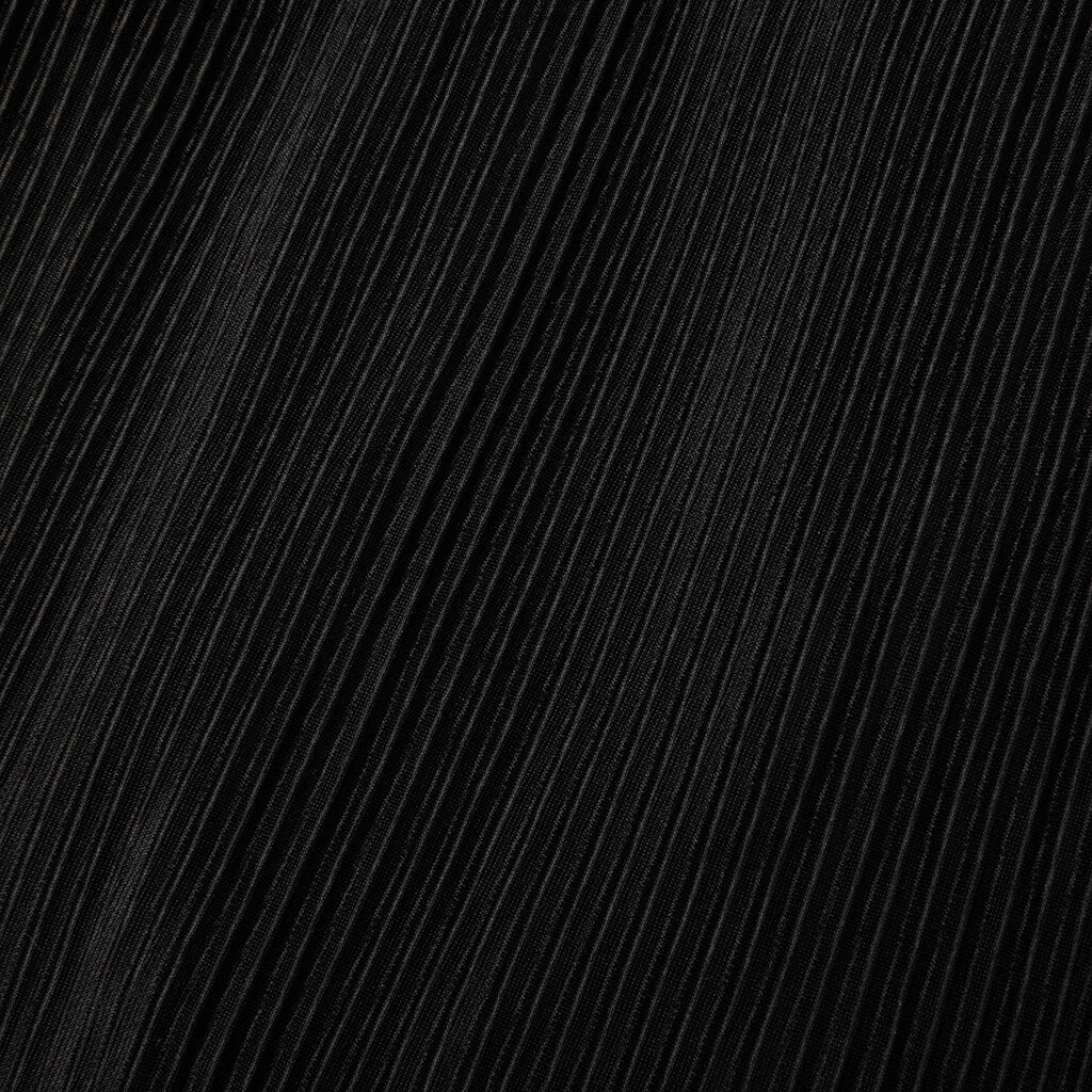 Weave Trim Pleat Pants - Black/Blue