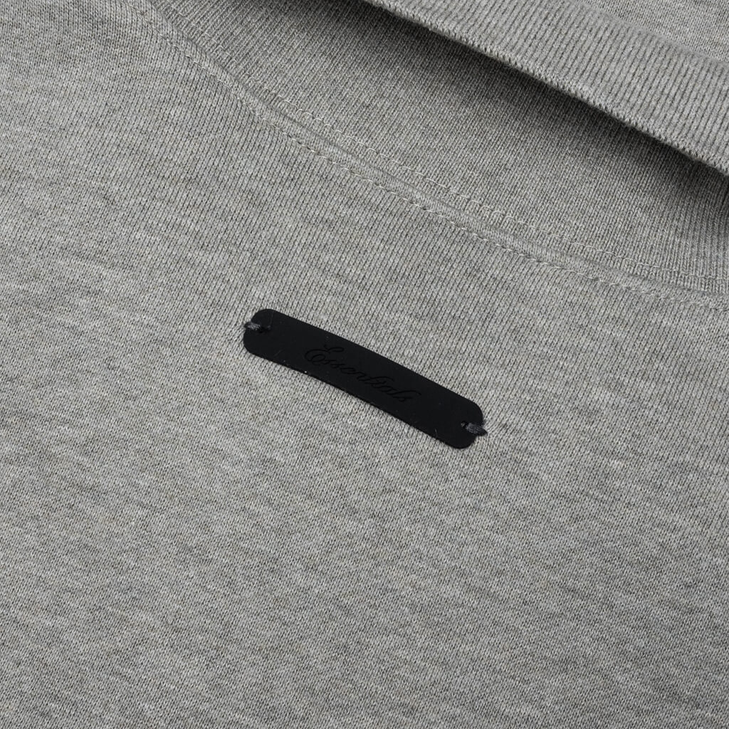 Panelled Crop Polo - Seal Heather/Iron Grey