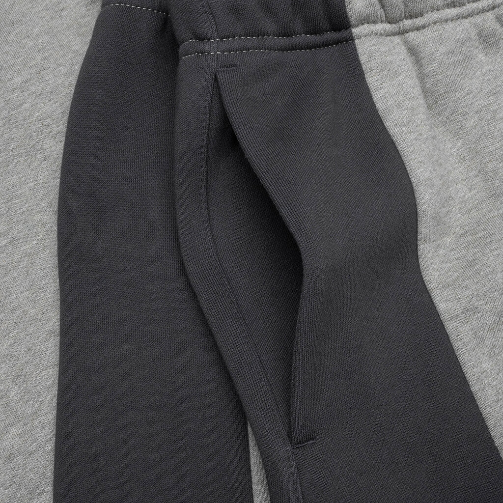 Panelled Lounge Pant - Seal Heather/Iron Grey