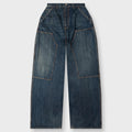 Wide-Leg Denim Pants - Blue Wash