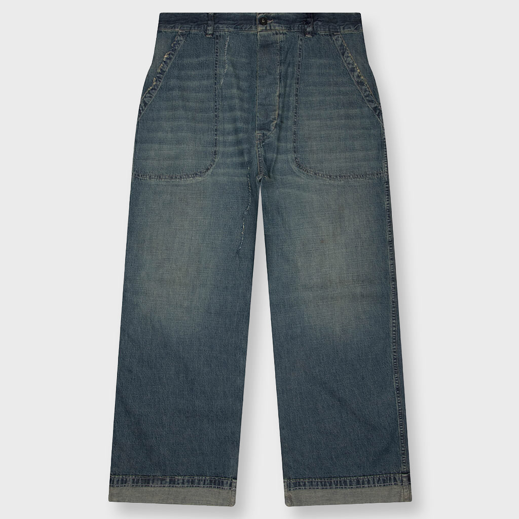 Wide-Leg Jeans - Blue