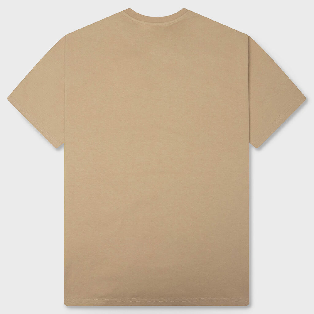 Patch Silk T-Shirt - Beige/Black