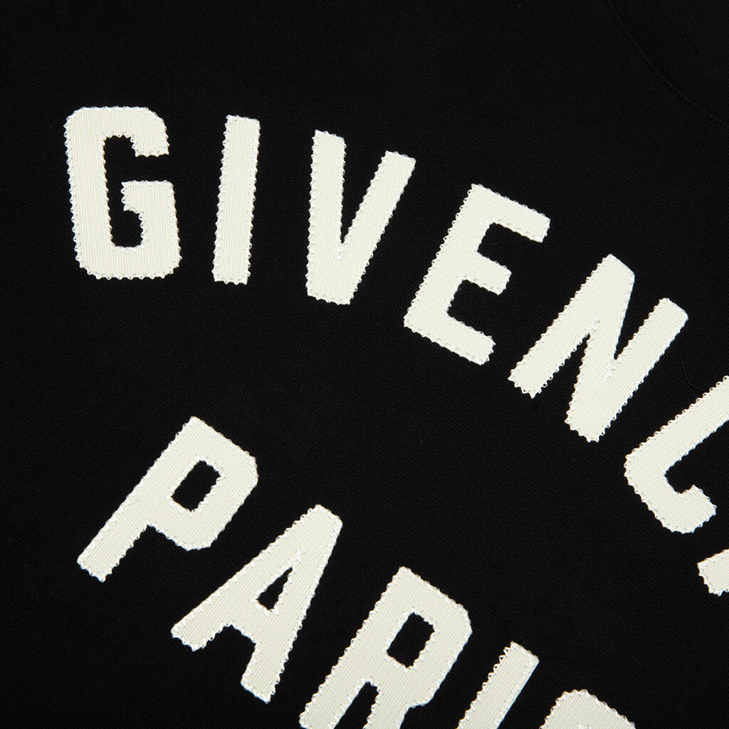 Patch Silk T-Shirt - Black/White