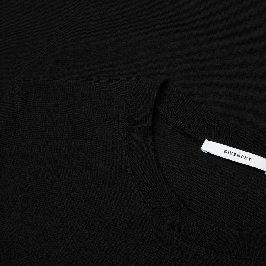 Patch Silk T-Shirt - Black/White