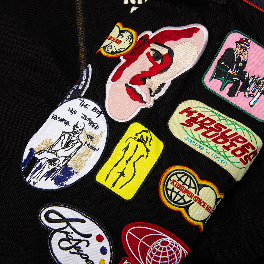 Patches Bomber Jacket - Black