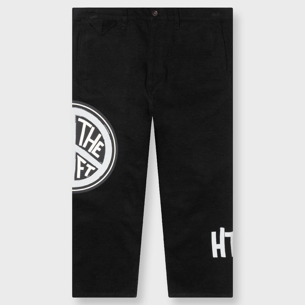 Peace Print Trouser Pant - Black