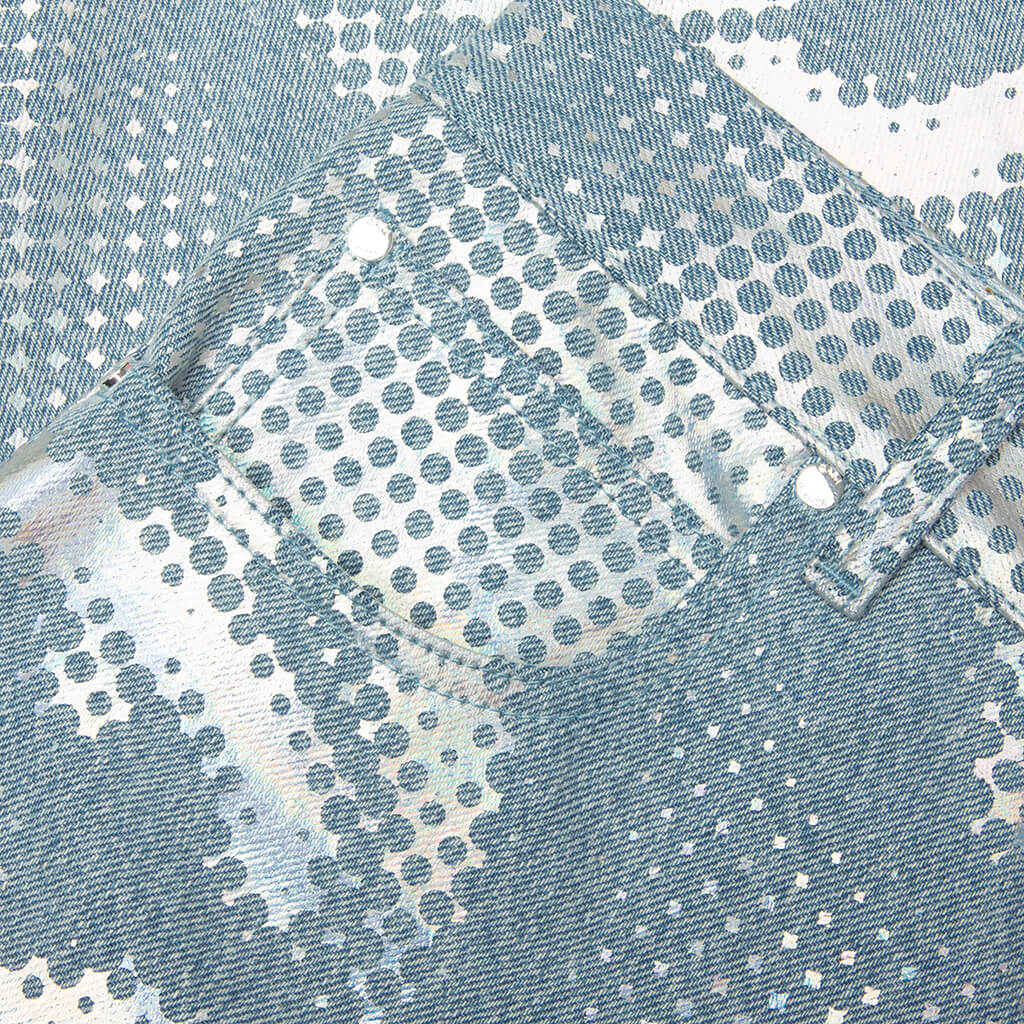 Pearlescent Monogram Baggy Jeans - Pearlescent