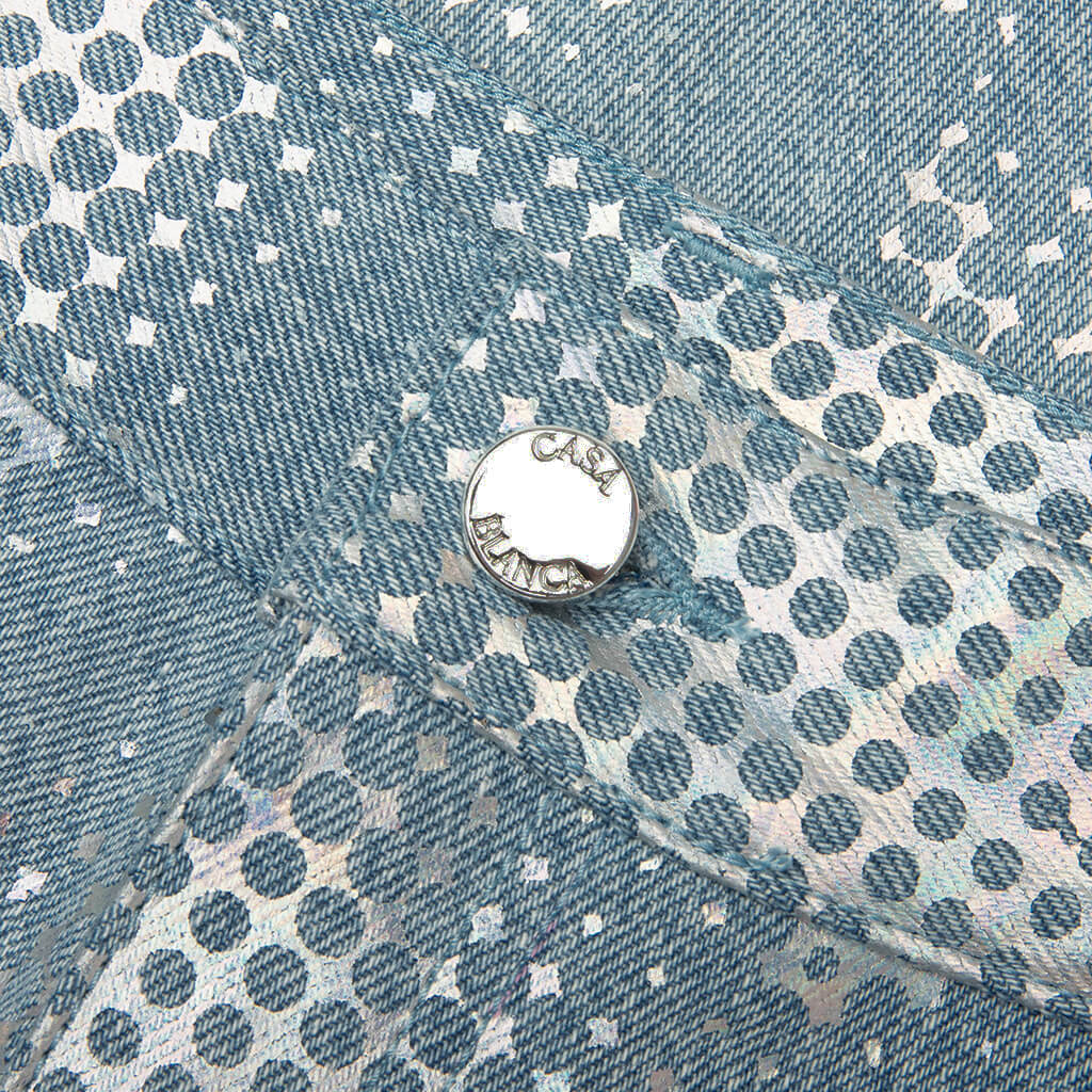 Pearlescent Monogram Baggy Jeans - Pearlescent