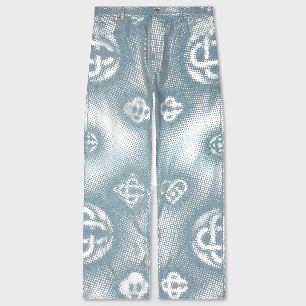 Pearlescent Monogram Baggy Jeans - Pearlescent
