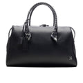Pebbled Leather Weekender Bag - Black