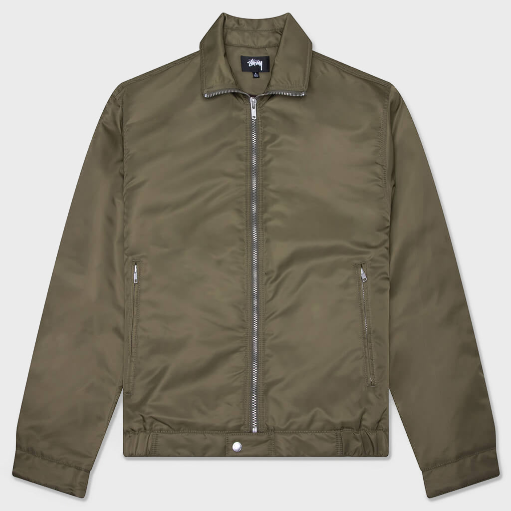 Pile Lined Zip Jacket - Olive