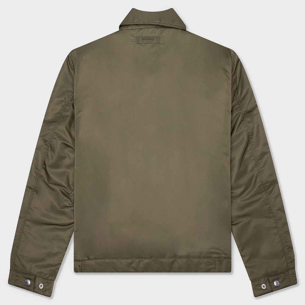 Pile Lined Zip Jacket - Olive
