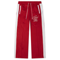 Pin Tuck Joggers - Red/Ecru