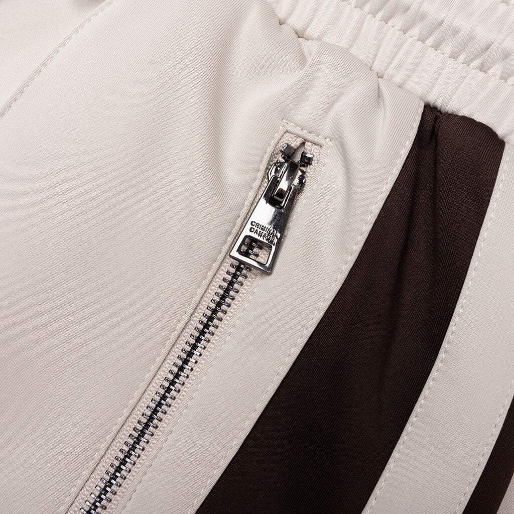 Pin Tuck Track Pant - Stone