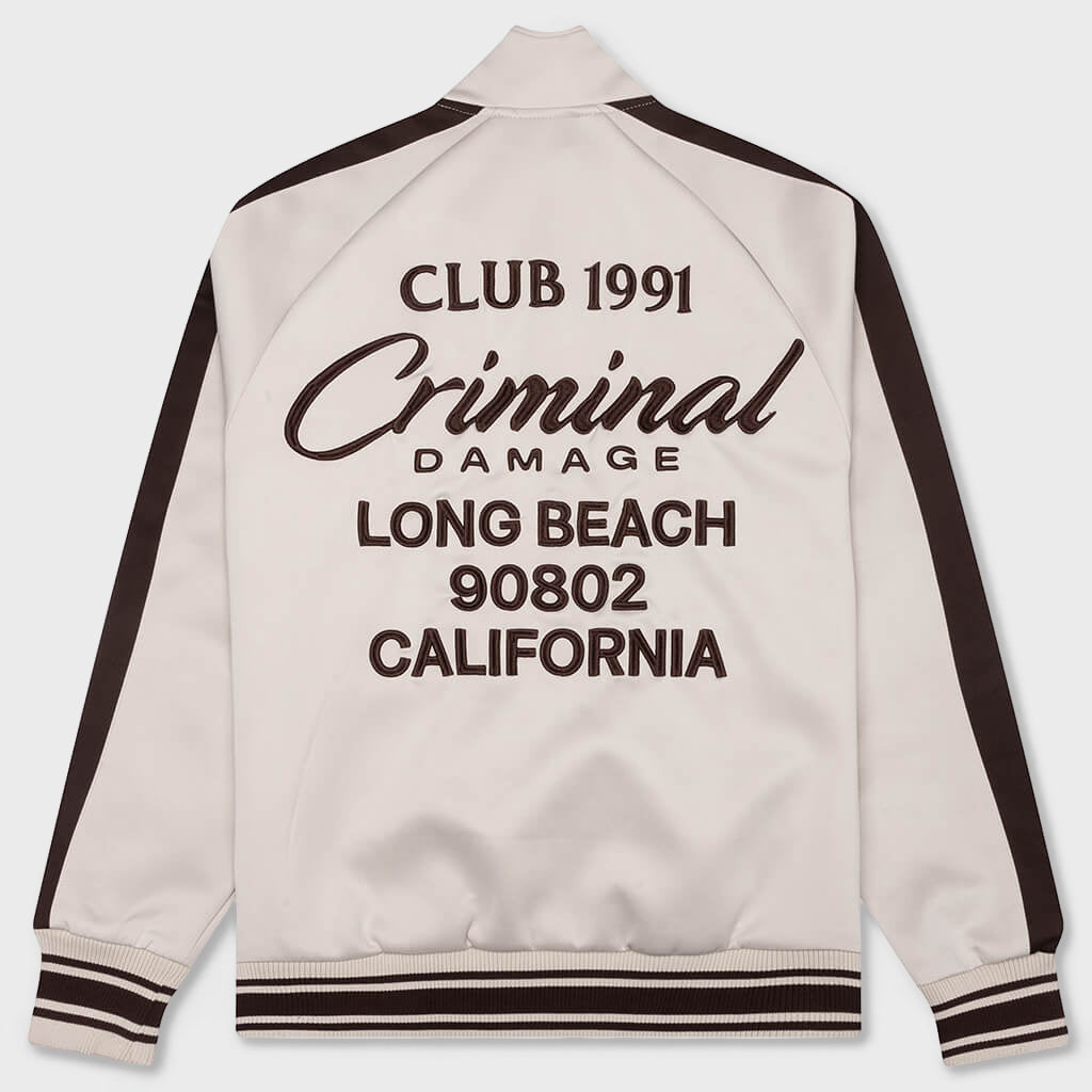 Pin Tuck Track Top - Stone