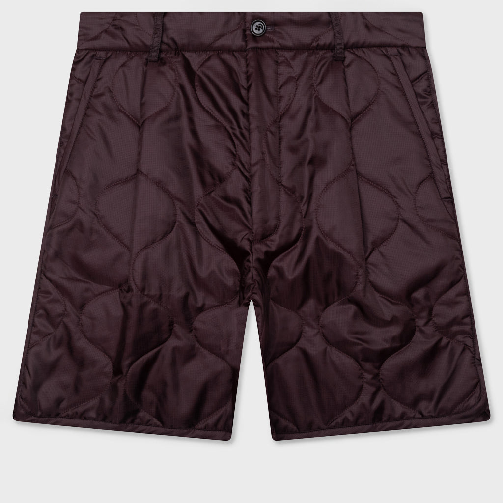 Pleaded Padded Shorts - Auburn