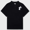Pique Boxy Polo Shirt - Black/White