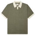 Pique Colorblock Polo - Sage