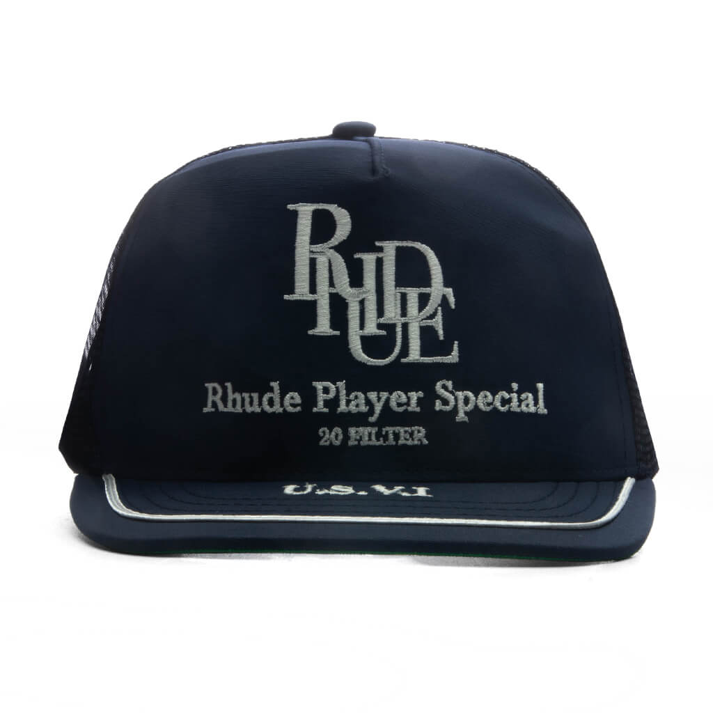 Player Special Trucker Hat - Navy/White