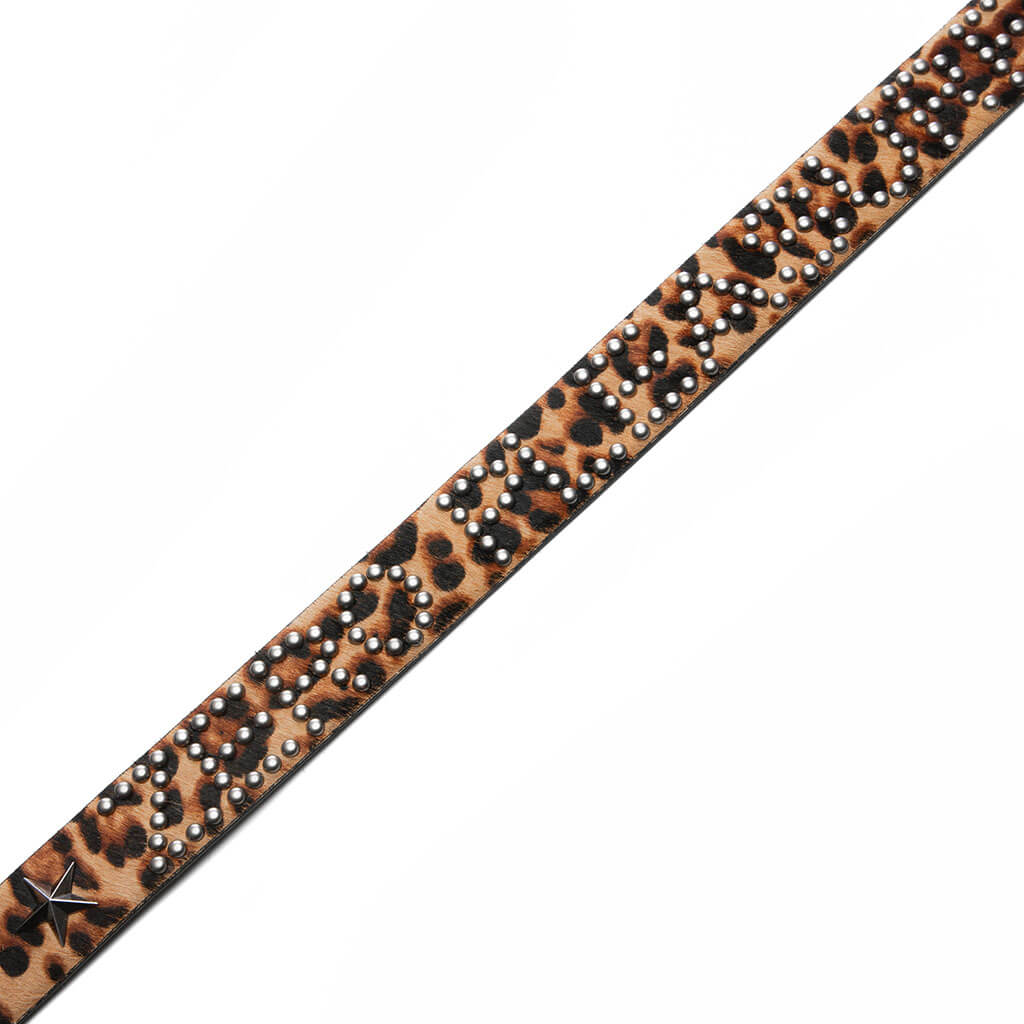 Leopard Studded Belt - Leopard