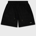 Pointelle Crochet Drawcord 7" Shorts - Black