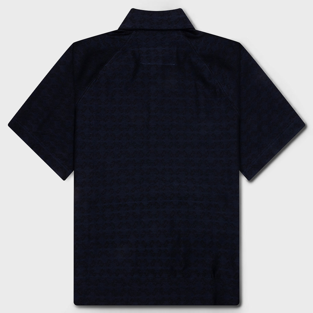 Monogram 72 Jacquard Polo - Black/Navy
