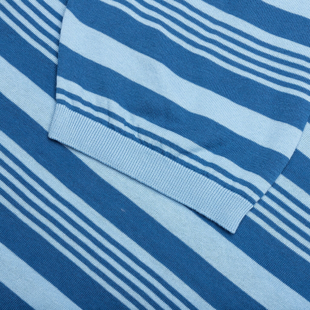 Mixed Striped Polo Shirt - Azure