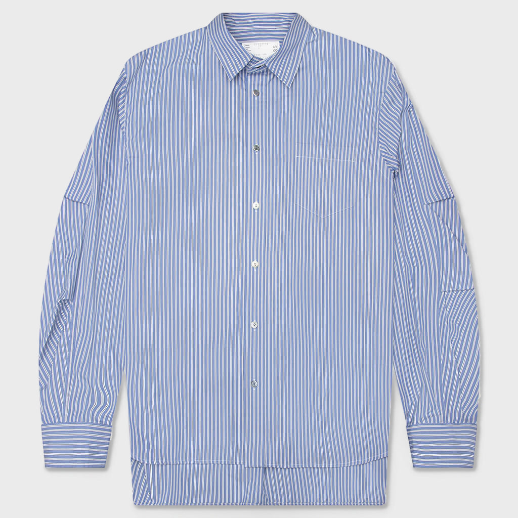 Poplin Shirt - Blue Stripe