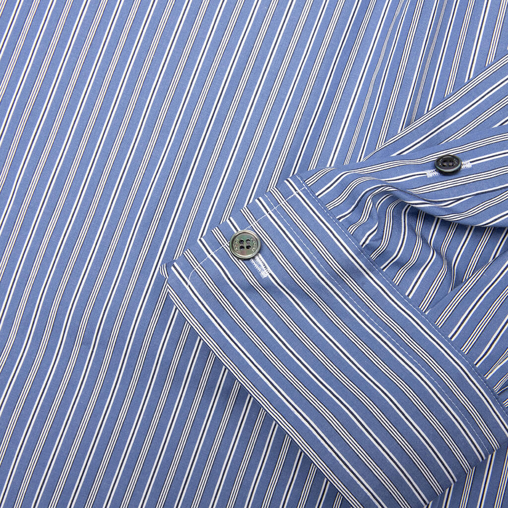Poplin Shirt - Blue Stripe