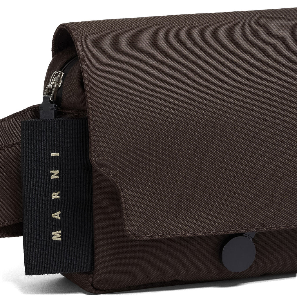 Black Cordura Cityscape Belt Bag - Coffee