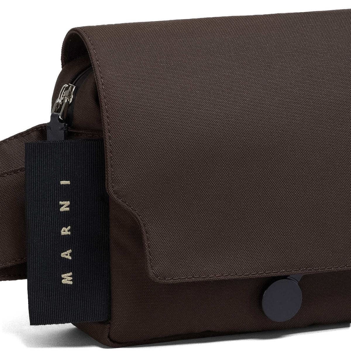 Black Cordura Cityscape Belt Bag - Coffee
