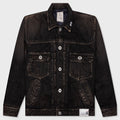 Puffer Denim Jacket - Black