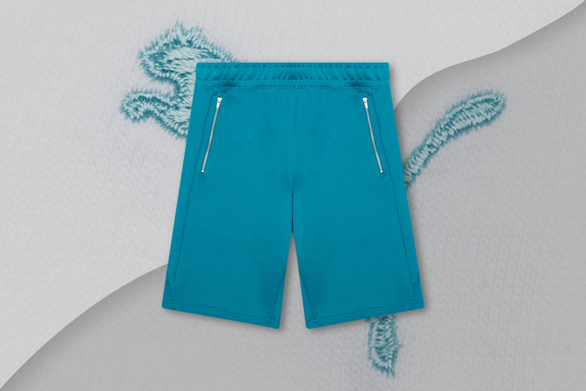 Hustle Way Bermuda - Teal Blue