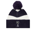 Beanie - Deep Plum/White