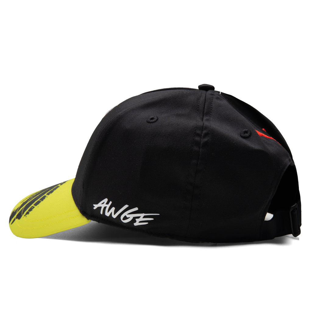 AWGE Racing Cap - Black/Lime Sheen