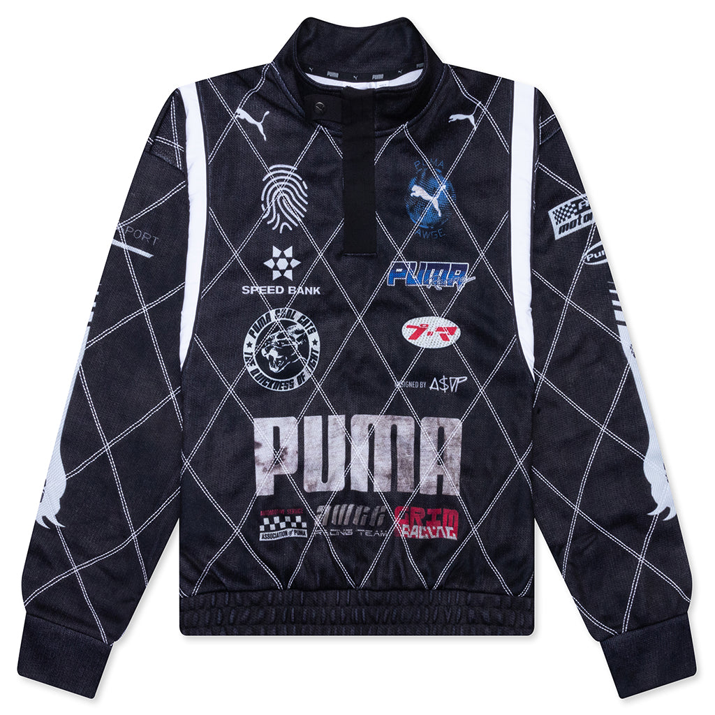 Distressed Sweat Shirt - Black