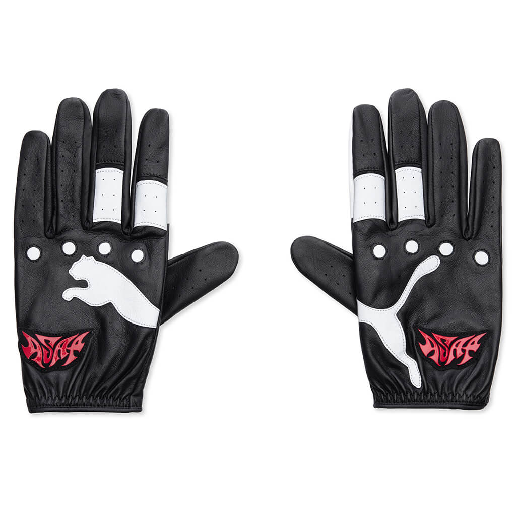 Driving Gloves - Black/Fierce Red