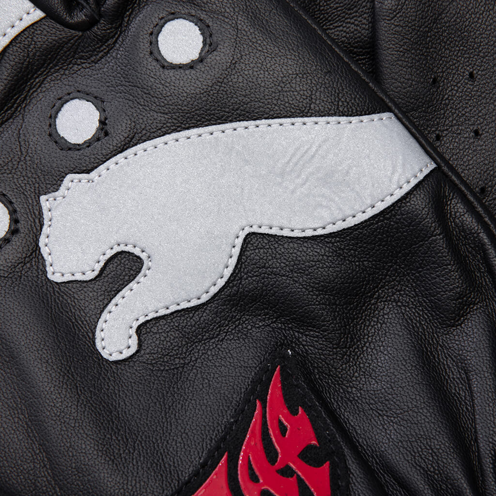 Driving Gloves - Black/Fierce Red