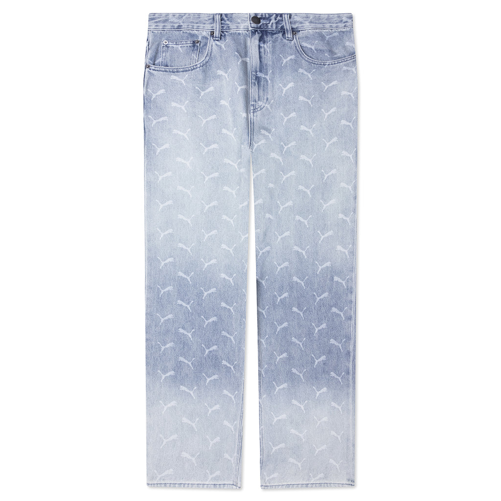 Laser Monogram Denim - Faded Denim