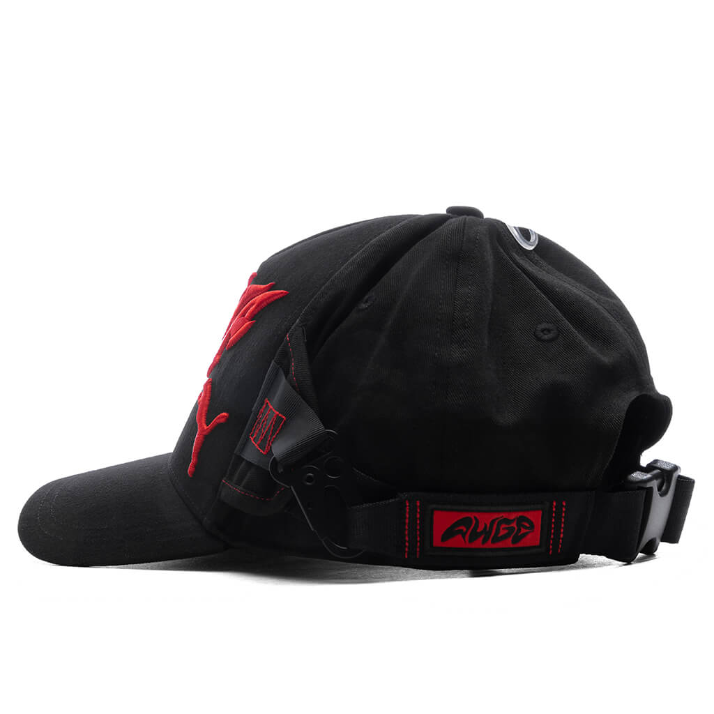 Seatbelt Cap - Black/Fierce Red