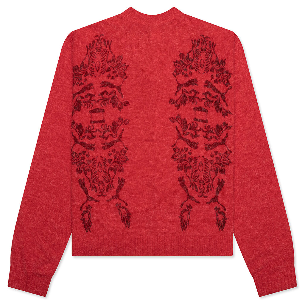 Knitted Cardigan - Red