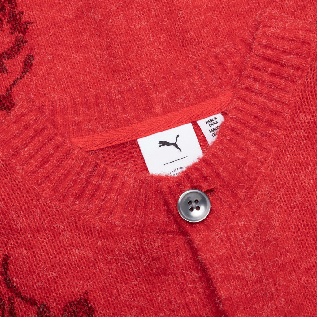 Knitted Cardigan - Red