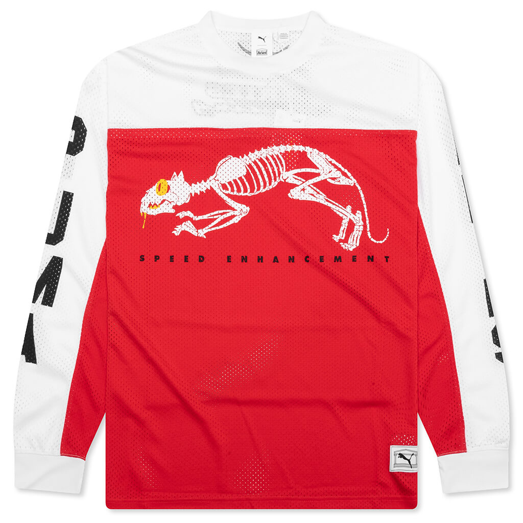 Mesh Long Sleeve - Red