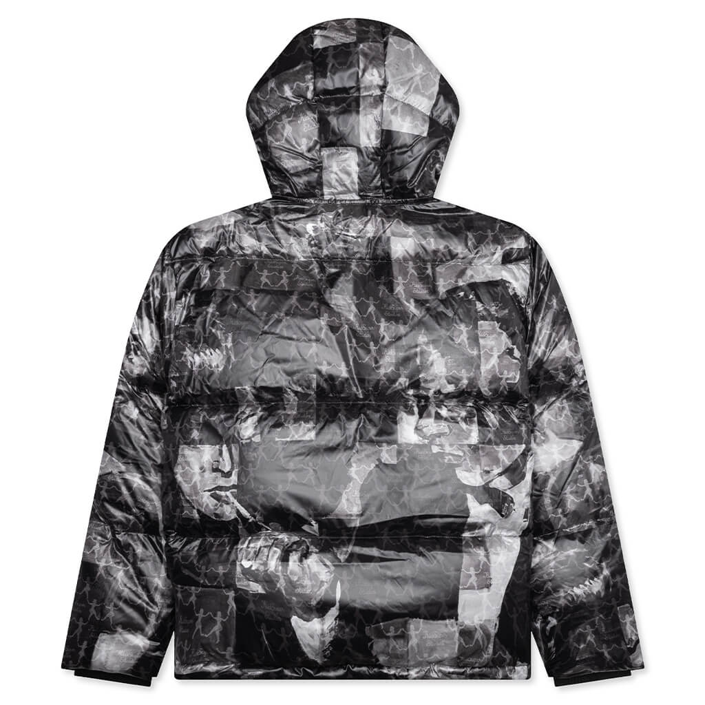 MMQ AOP Puffer Jacket - Black